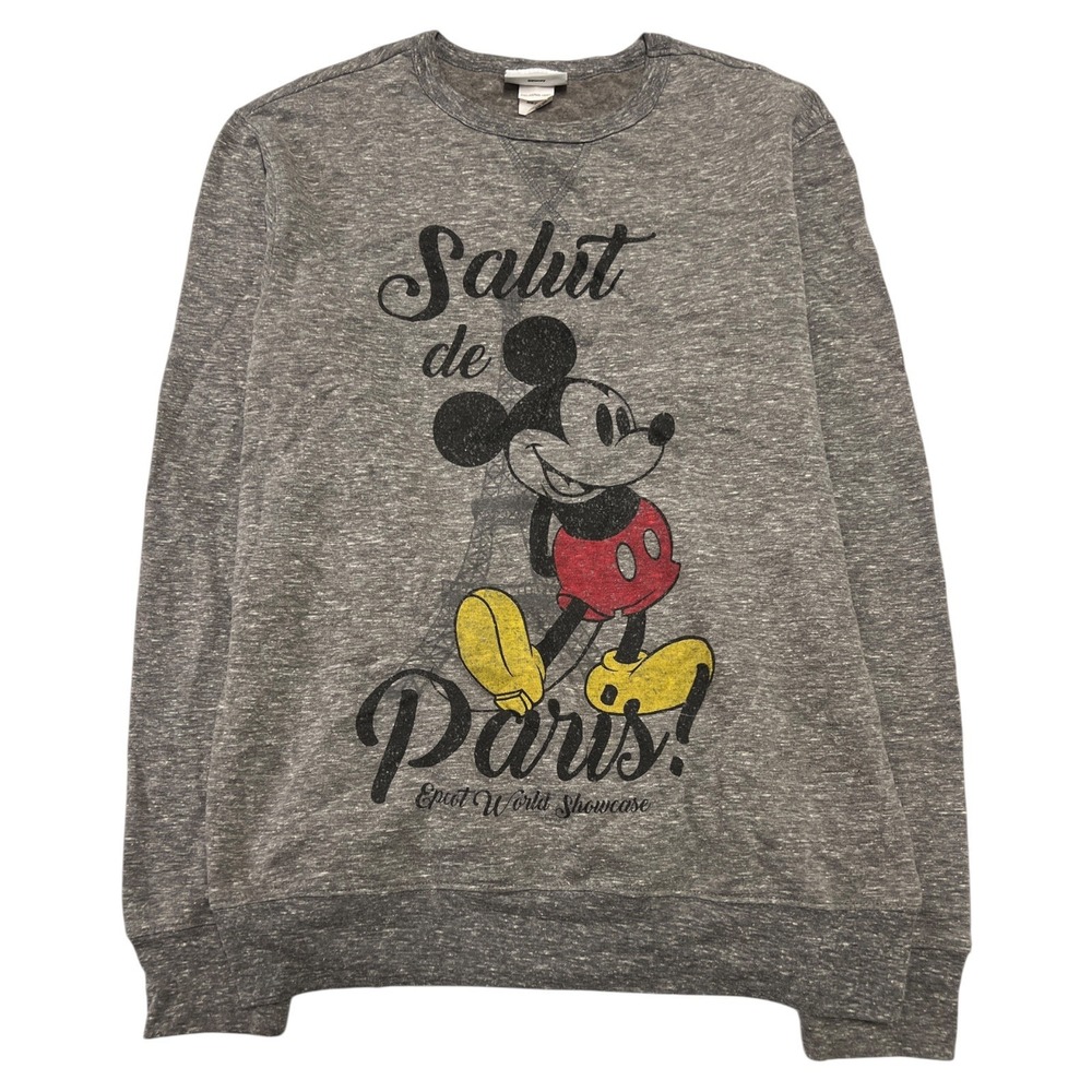 Disney Parks Mickey Mouse Salut de Paris Epcot France Sweatshirt Crewneck Small